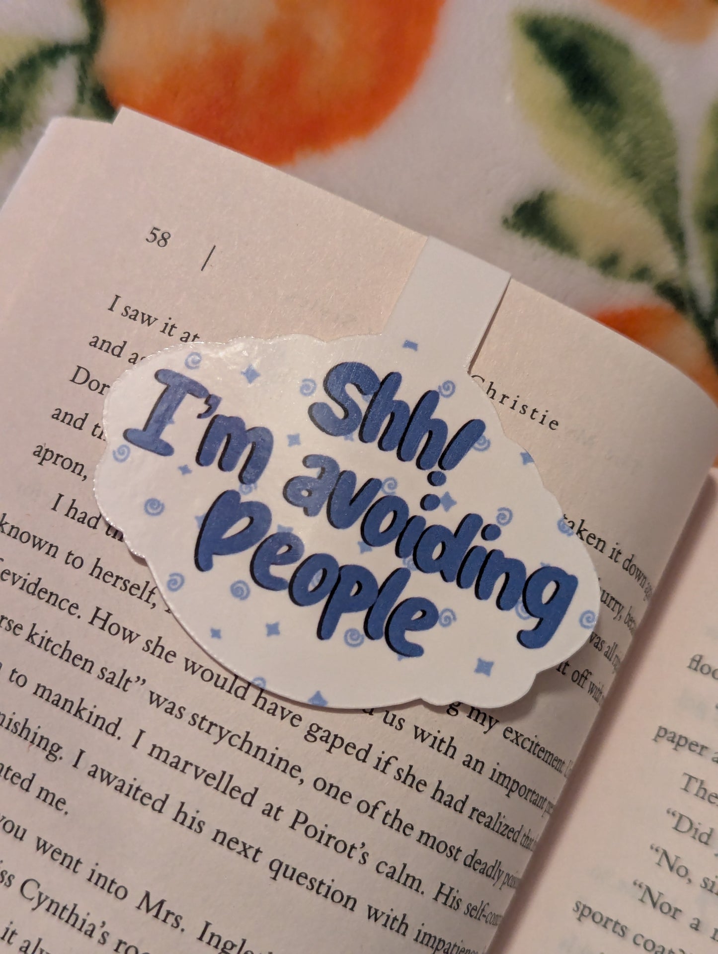 'Shh! I'm avoiding people' Magnetic Bookmark *LIMITED STOCK*