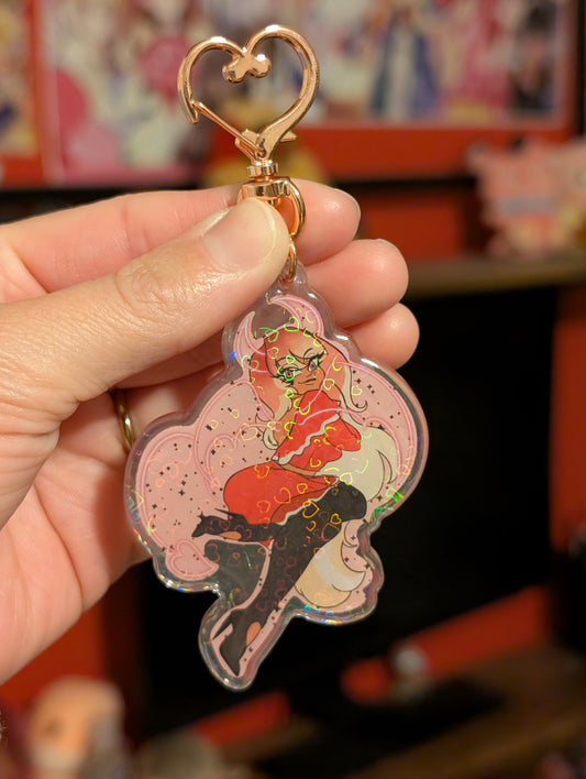 Verosika Mayday Keychain-Holographic Epoxy