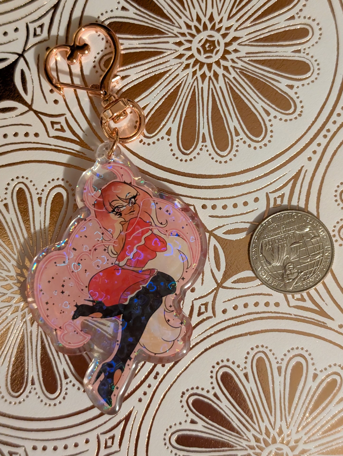 Verosika Mayday Keychain-Holographic Epoxy