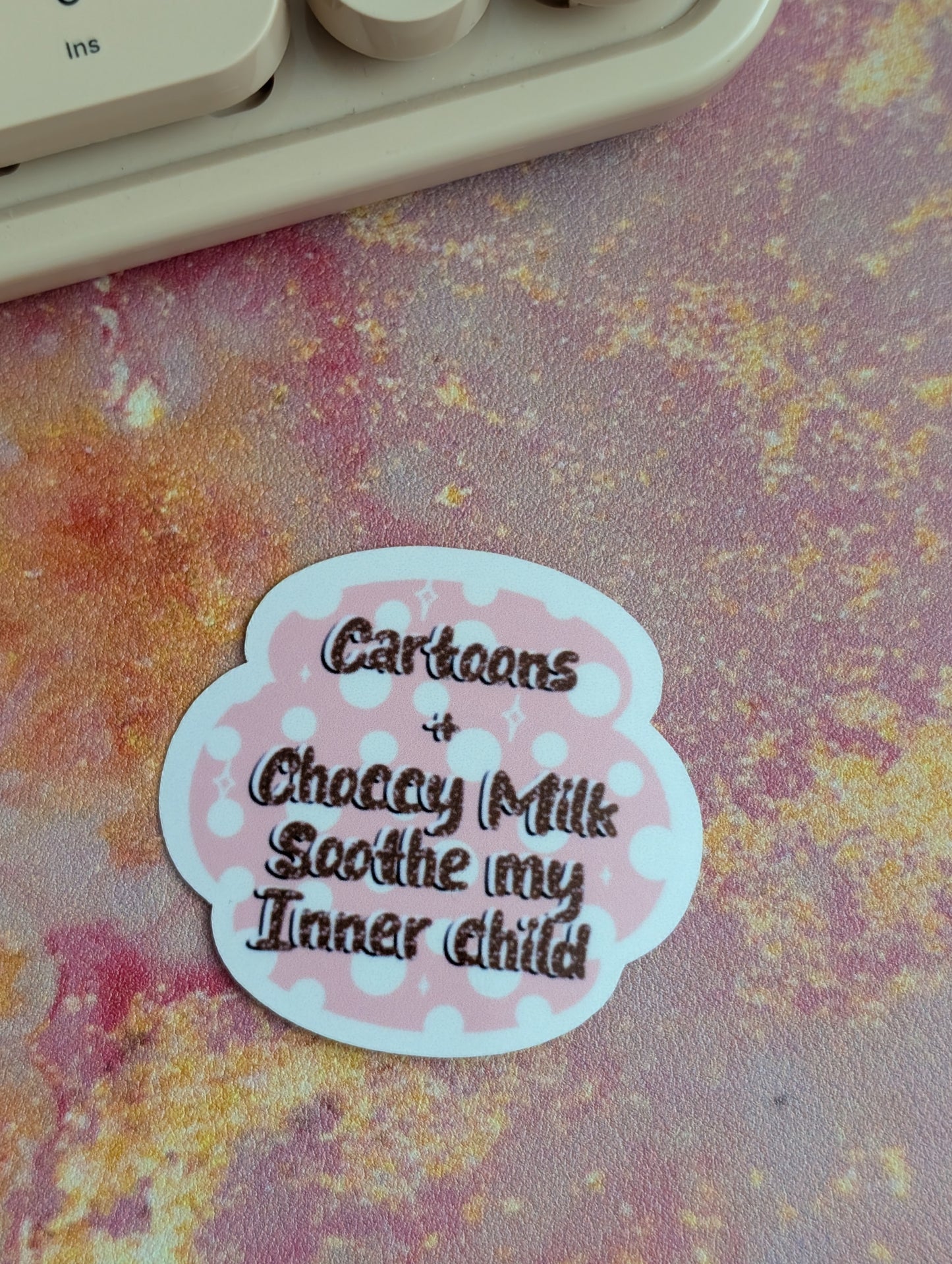 Cartoons and Choccy Milk Sticker