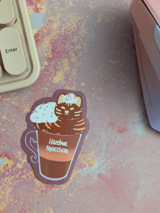 Hazelnut Nyacchiato Sticker