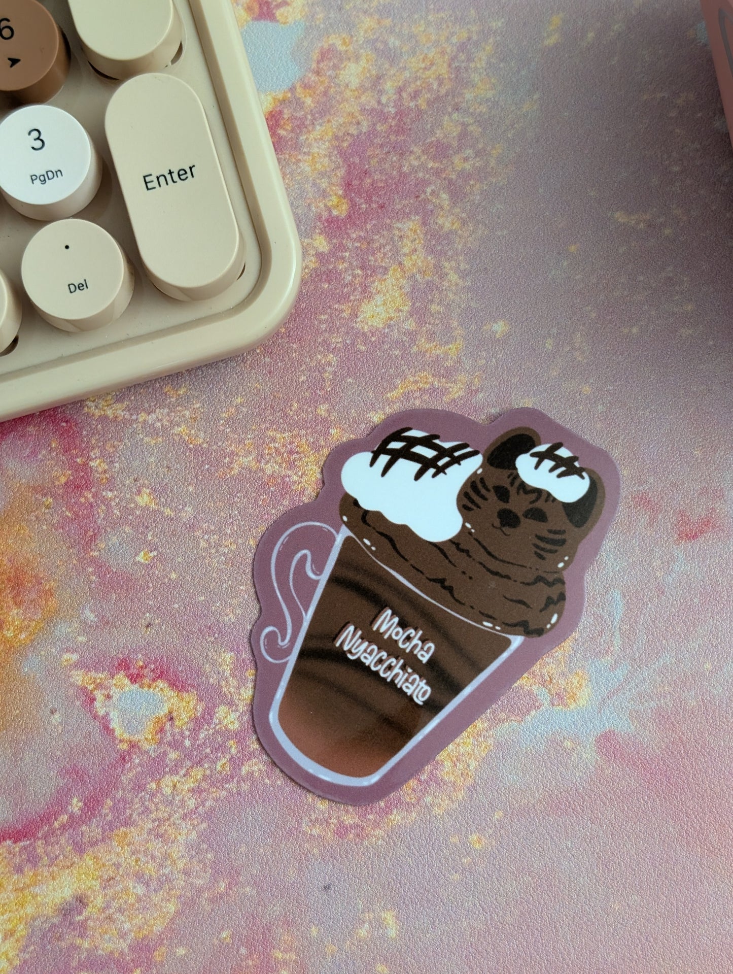 Mocha Nyacchiato Sticker
